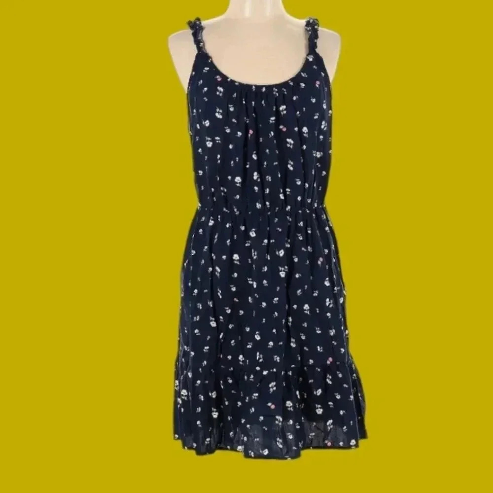 Banana Republic floral print mid length dress size small multicolor
